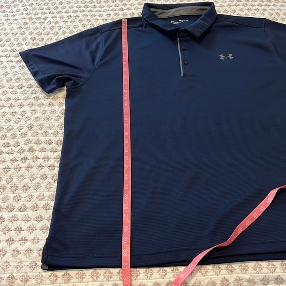 Under Armour Heat Gear Loose Fit Size 3XL
Short Sleeve Polo Golf Shirt Blue Gray - Picture 9 of 12